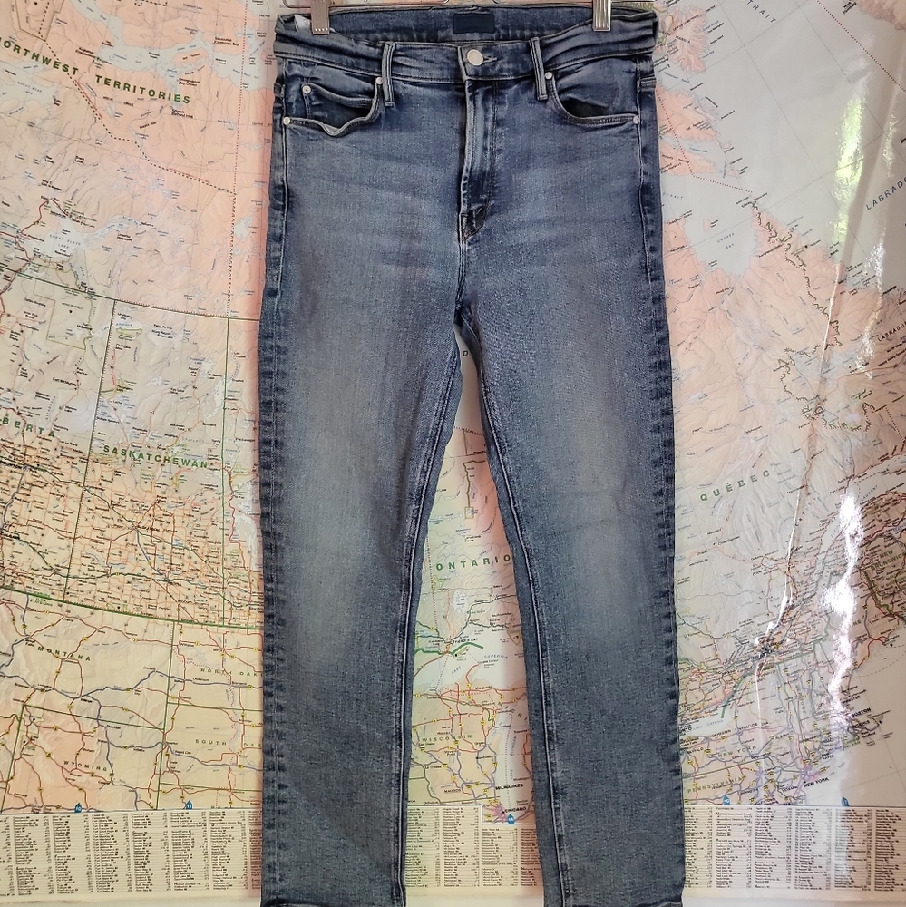Mother the mid rise dazzler ankle jeans sz 28